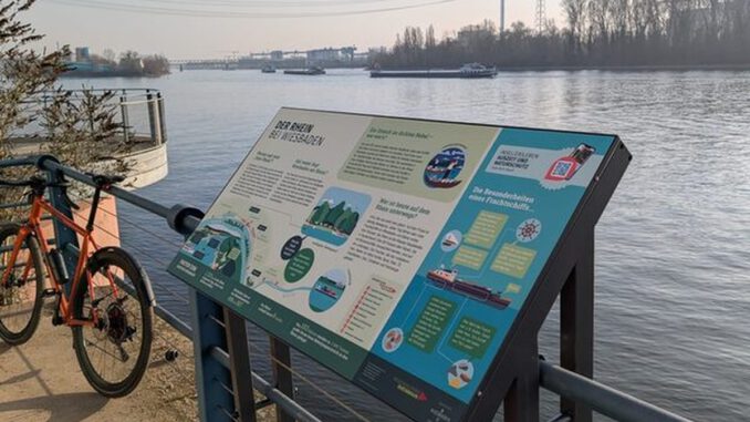 Interaktive Tafeln ergänzen Wissensangebot an Wiesbadener Ufern