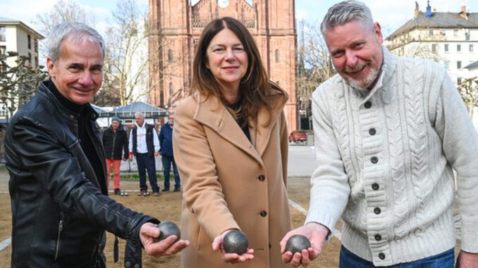 Luisenplatz: Boulebahnen wieder geöffnet und Verleih per App verfügbar